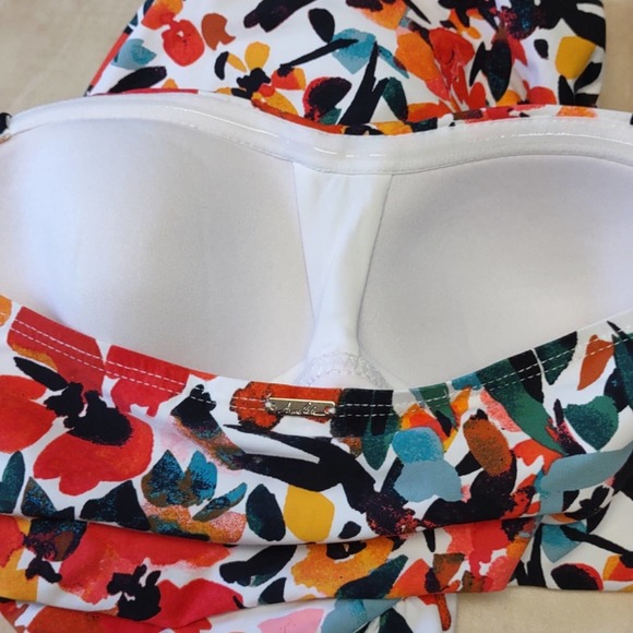 Anne Cole Twist Front Bandeau Tankini Swim Top XS - Picture 10 of 10